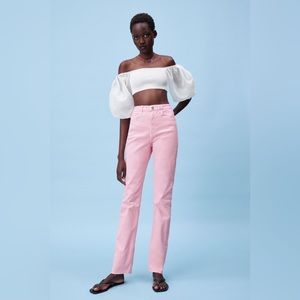 Zara high rise slime flare jean 🎀